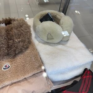 Prada new nwt Luxurious Cream Fur Ear Muffs